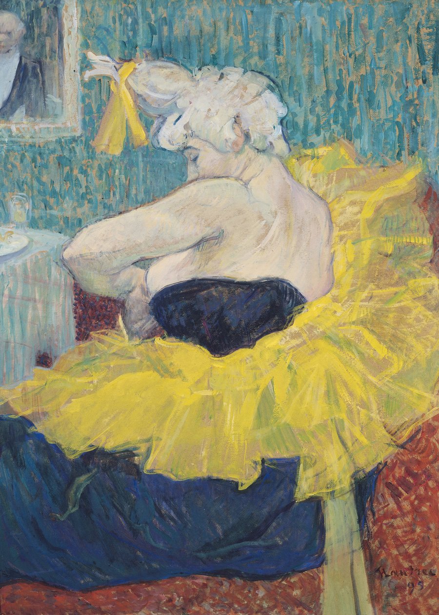 De clownes Cha-U-Kao in een tutu door Henri de Toulouse Lautrec