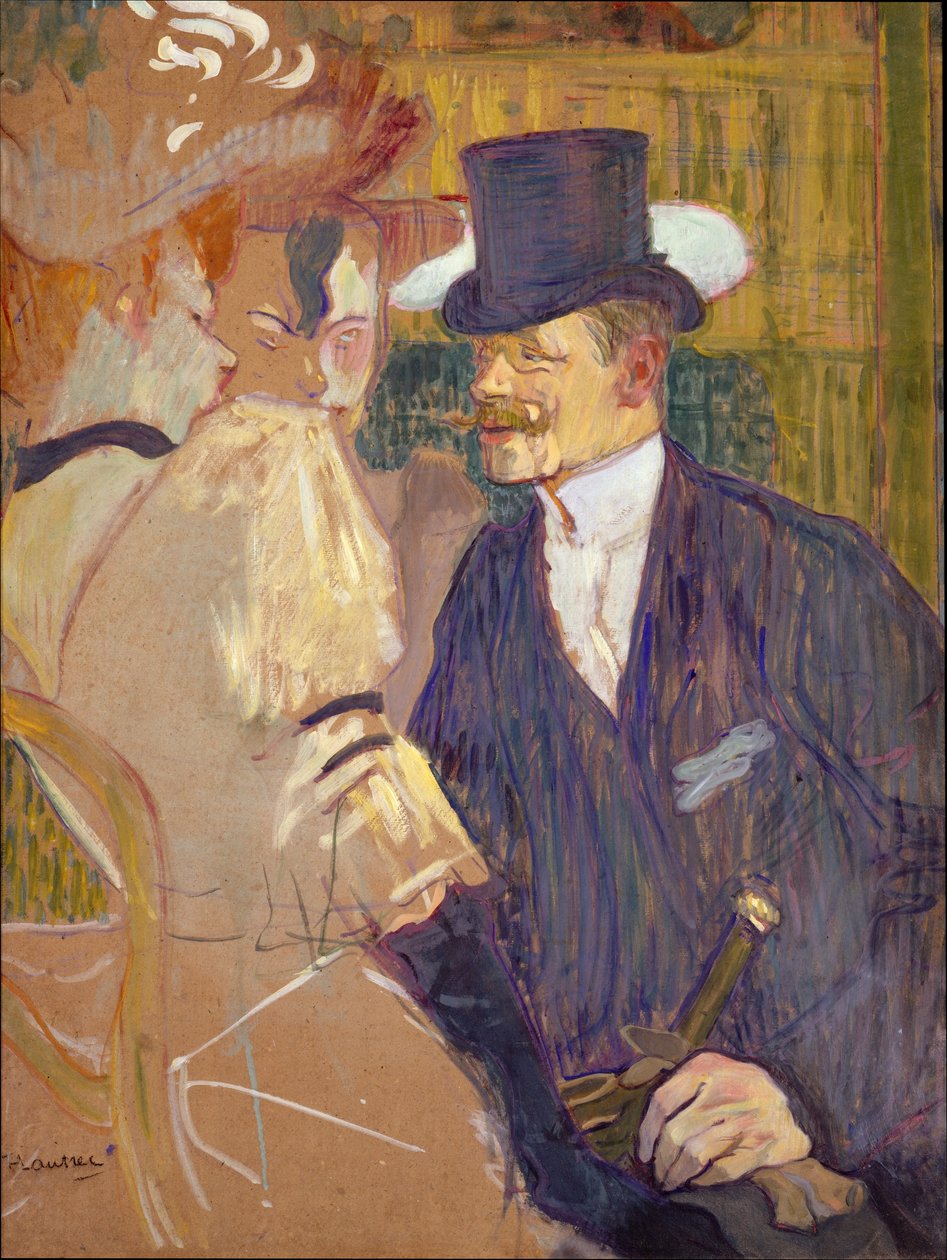 De Engelsman (William Tom Warrener, 1861-1934) in de Moulin Rouge door Henri de Toulouse-Lautrec