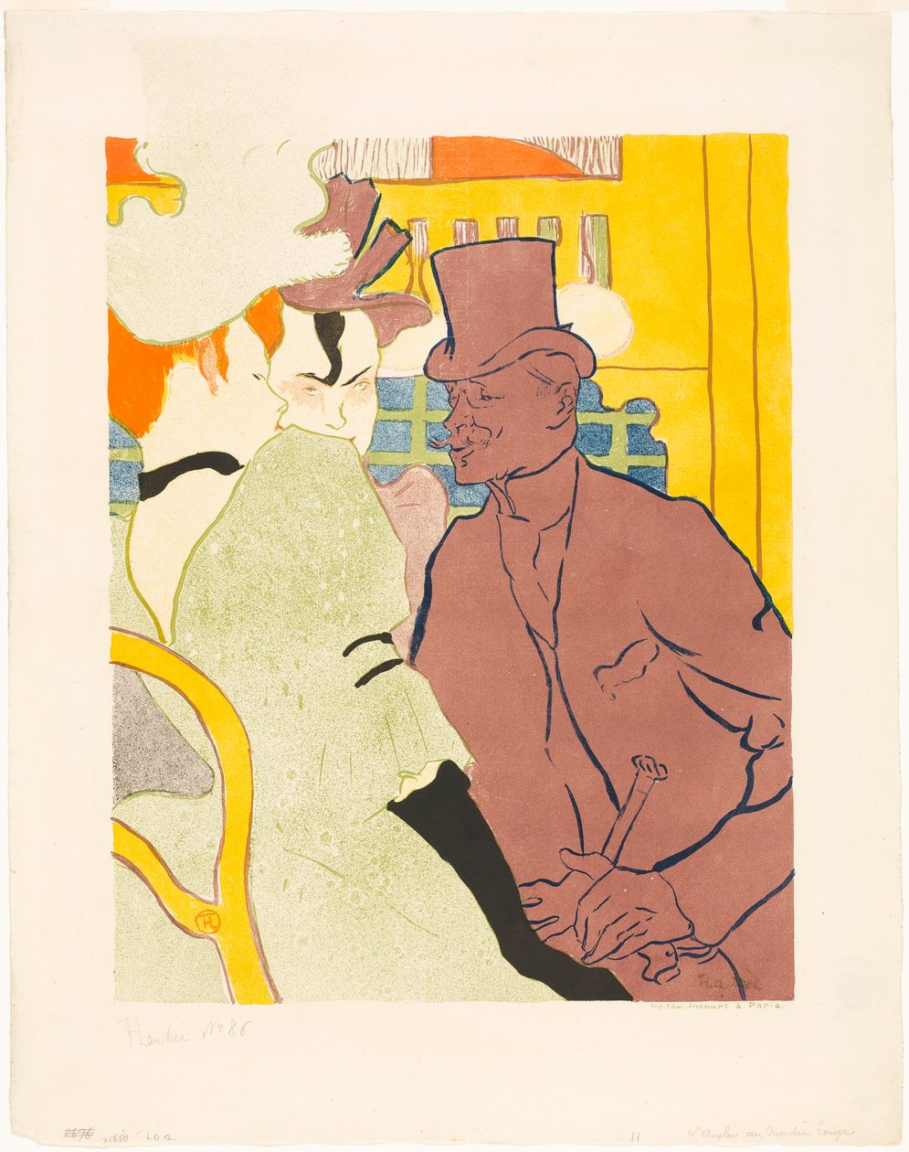 De Engelsman in de Moulin Rouge door Henri de Toulouse-Lautrec
