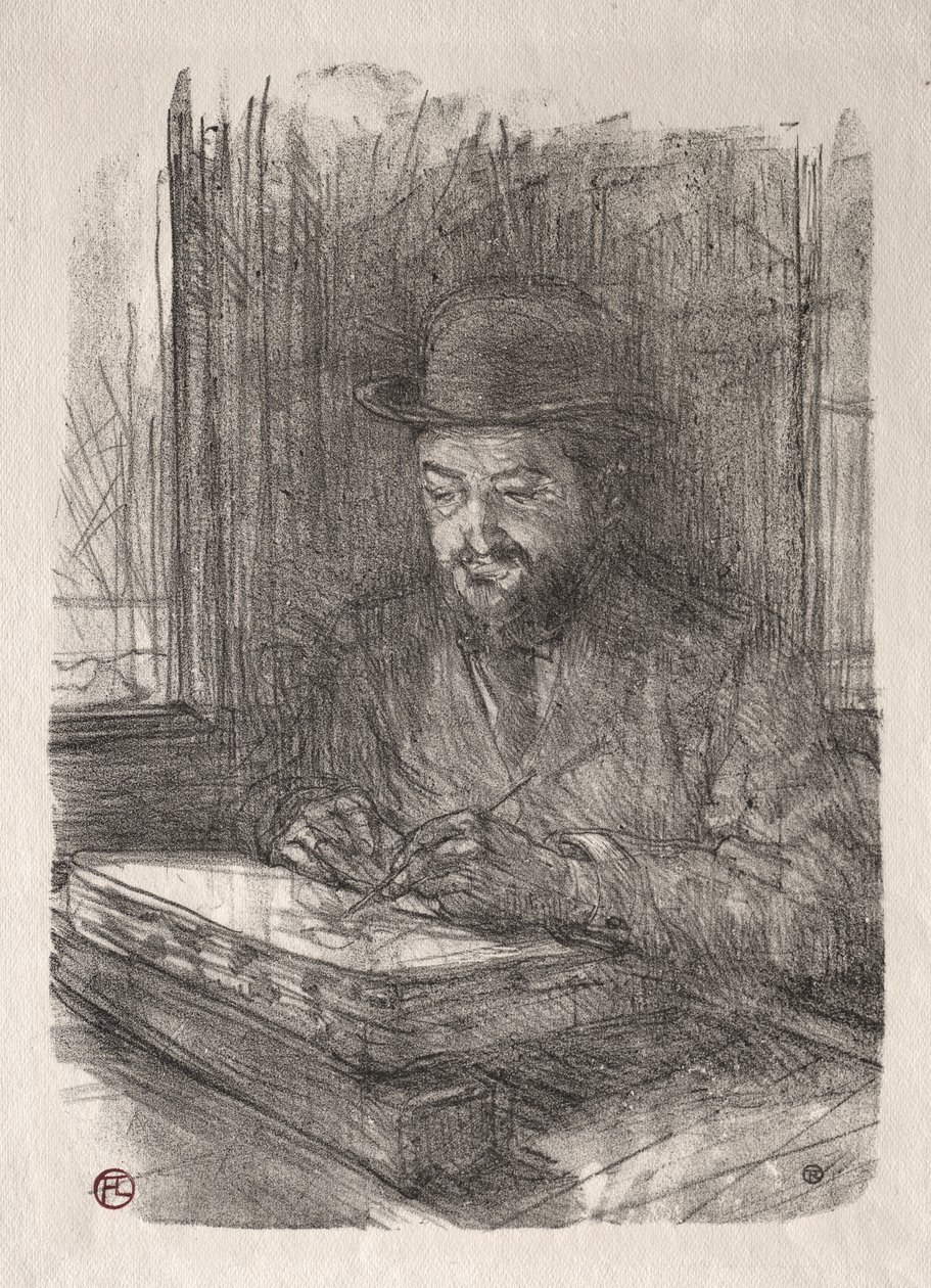 De Goede Lithograaf door Henri de Toulouse-Lautrec