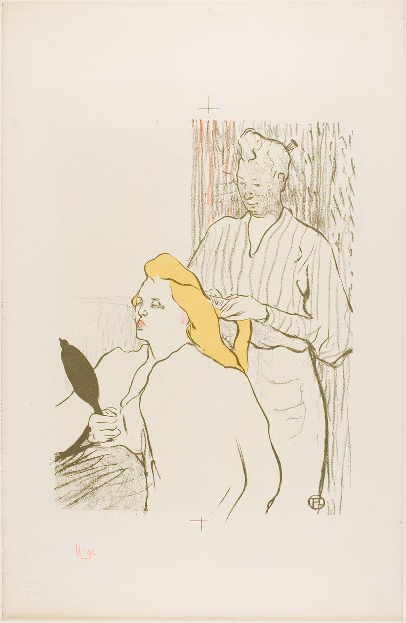 De Kapper, Programma voor het Théâtre Libre door Henri de Toulouse-Lautrec