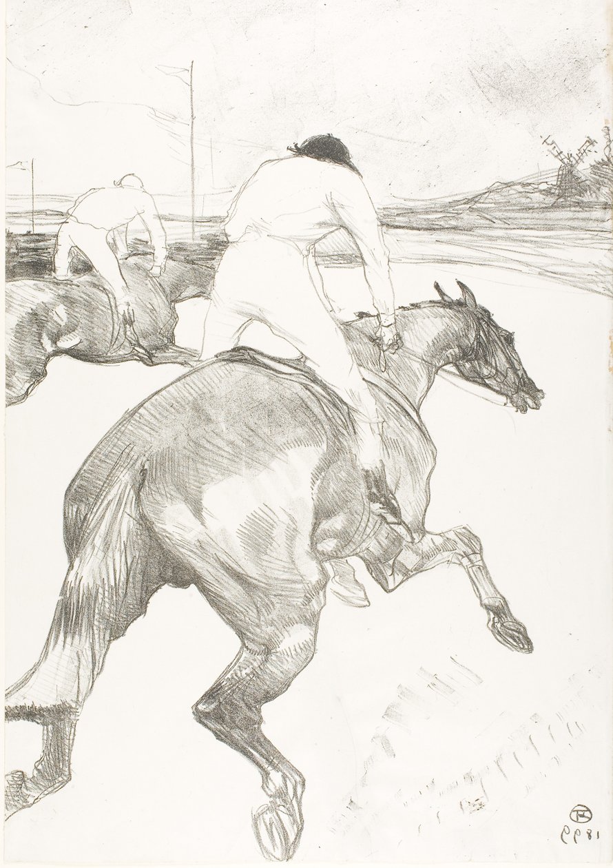 De Jockey door Henri de Toulouse-Lautrec