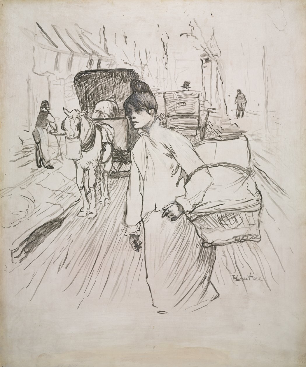 De wasvrouw door Henri de Toulouse-Lautrec