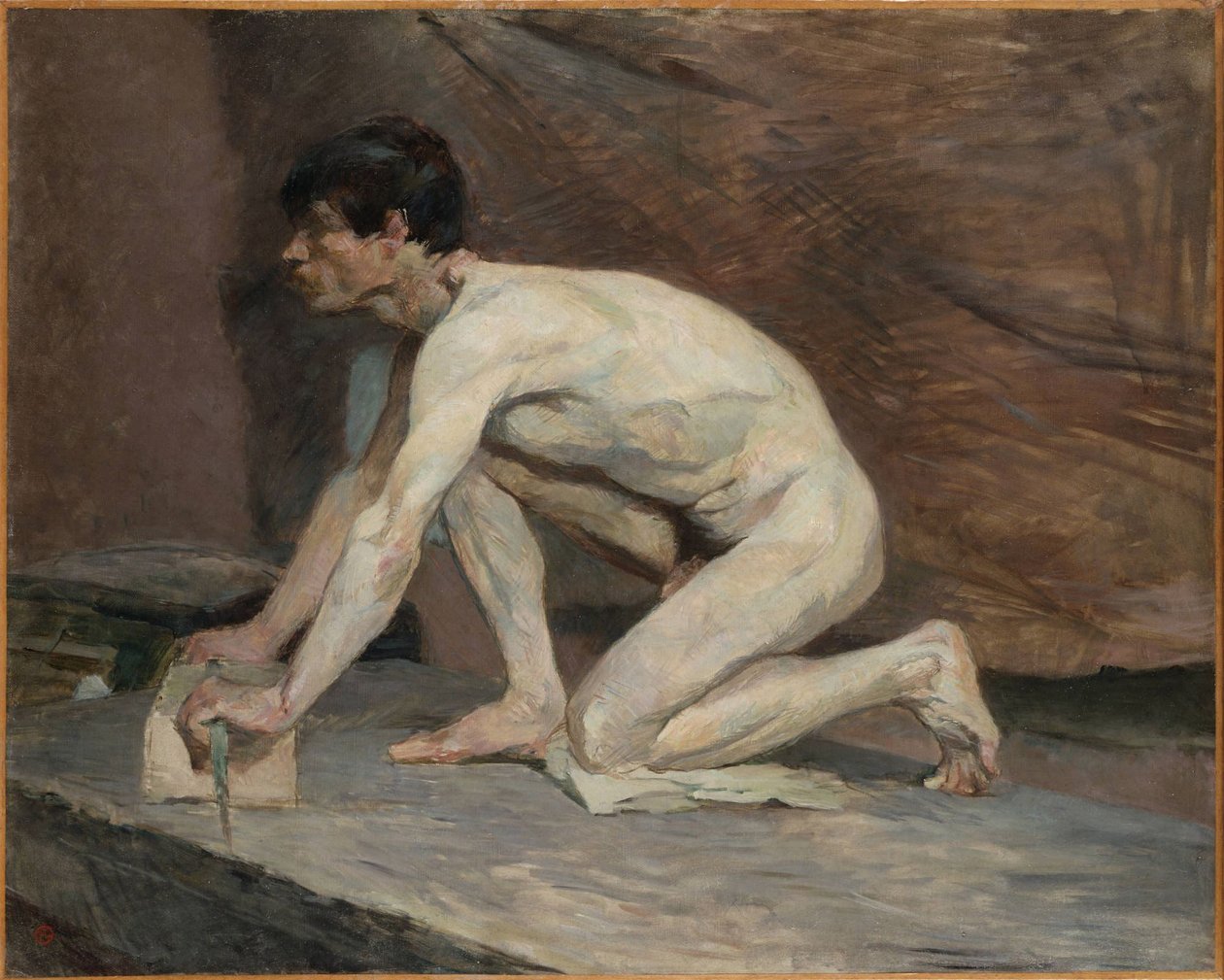 De marmerpolijster door Henri de Toulouse-Lautrec
