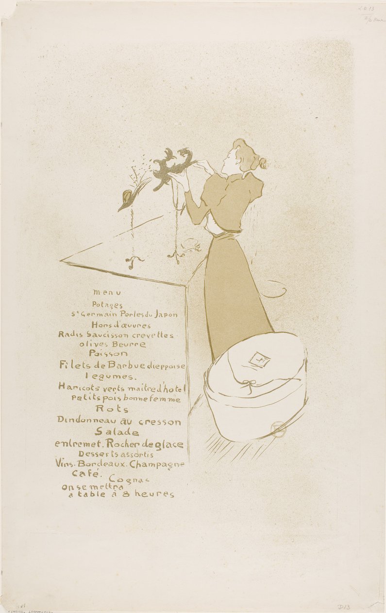 De hoedenmaakster, Renée Vert door Henri de Toulouse-Lautrec
