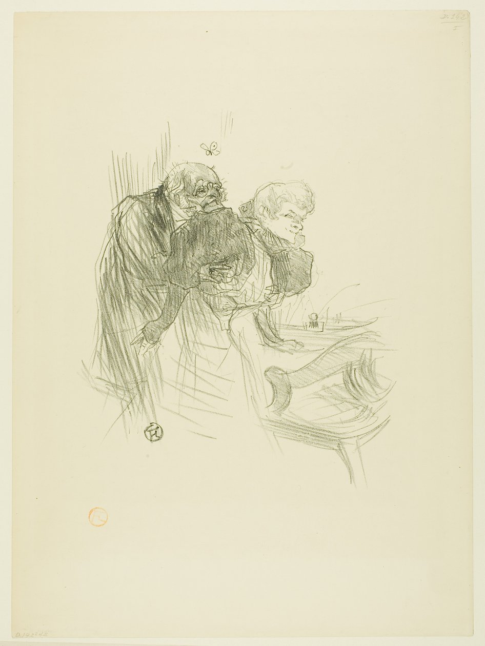Het gebed van de Poolse joden, uit Au Pied du Sinaï door Henri de Toulouse-Lautrec