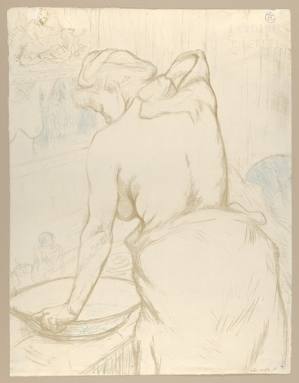 Wassen, uit "Elles" door Henri de Toulouse-Lautrec