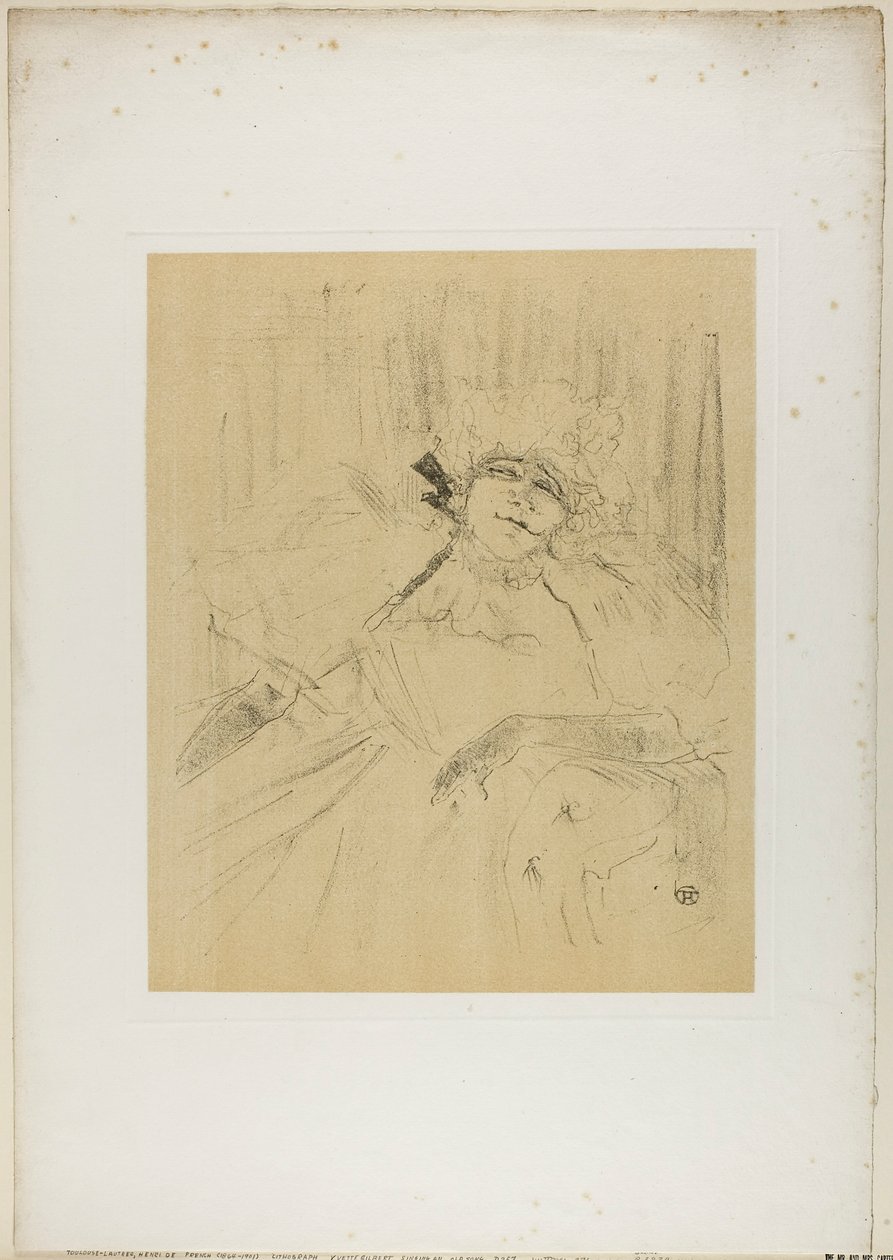 Yvette Guilbert—Chanson Ancienne, uit Yvette Guilbert door Henri de Toulouse-Lautrec