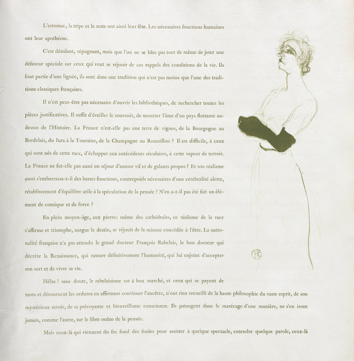 Yvette Guilbert-Franse Serie: Nr. 10 door Henri de Toulouse-Lautrec