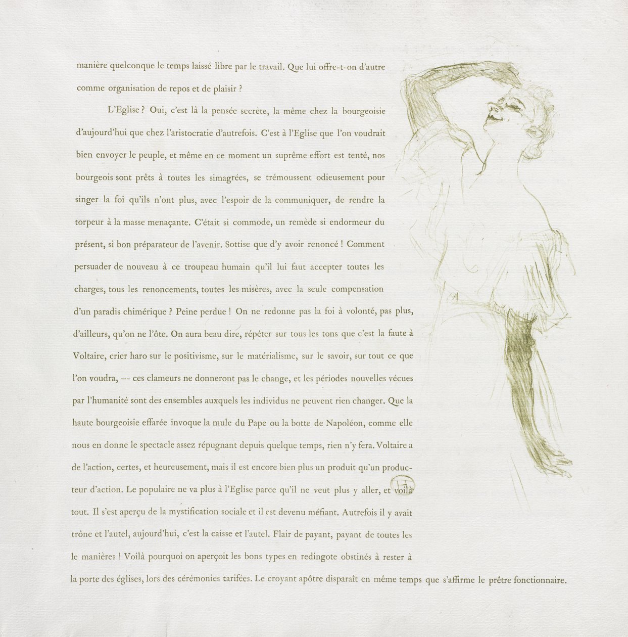 Yvette Guilbert - Franse Serie: Nr. 7 door Henri de Toulouse-Lautrec