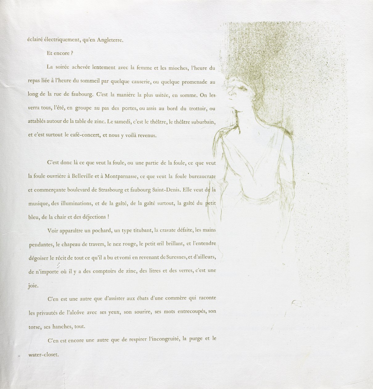 Yvette Guilbert-Franse Serie: Nr. 9 door Henri de Toulouse-Lautrec