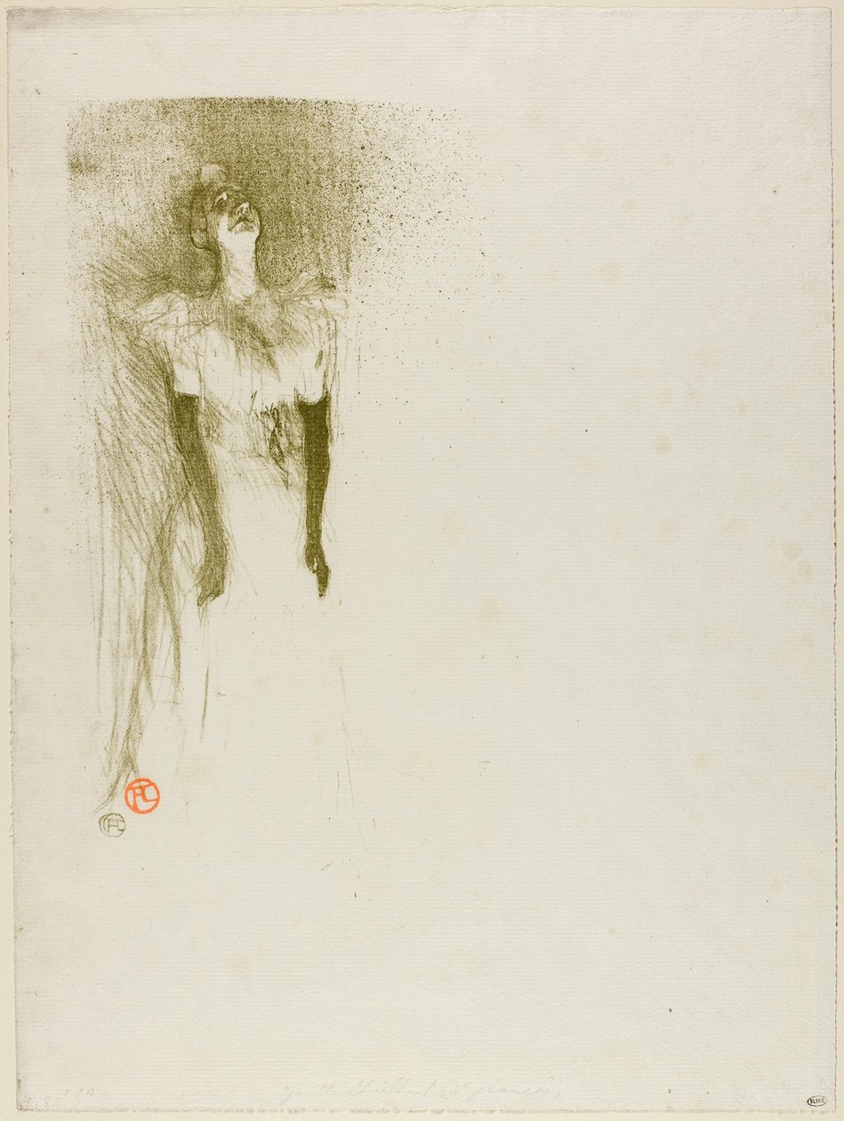 Yvette Guilbert door Henri de Toulouse-Lautrec
