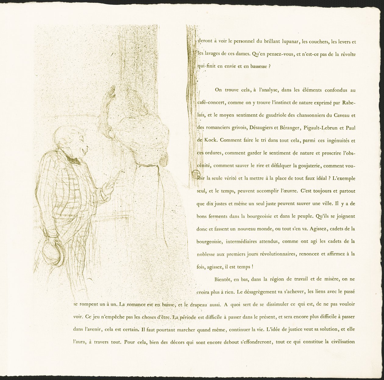 Yvette Guilbert door Henri de Toulouse-Lautrec