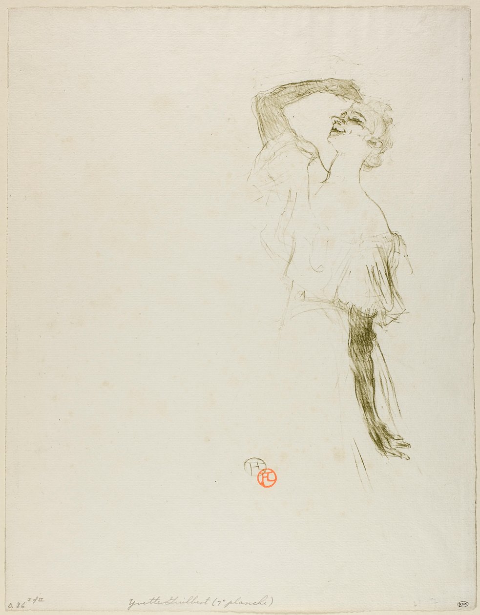 Yvette Guilbert door Henri de Toulouse-Lautrec
