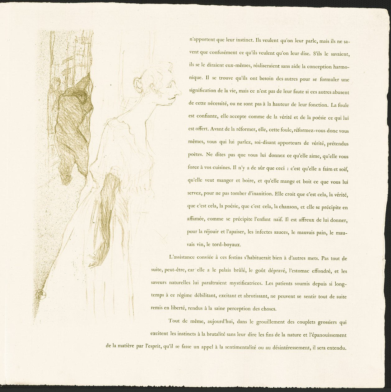 Yvette Guilbert door Henri de Toulouse-Lautrec