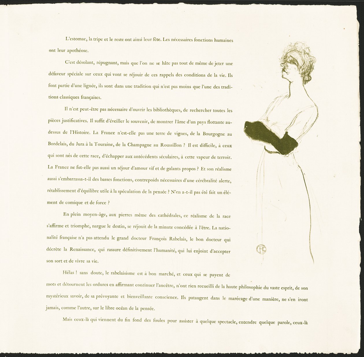 Yvette Guilbert door Henri de Toulouse-Lautrec