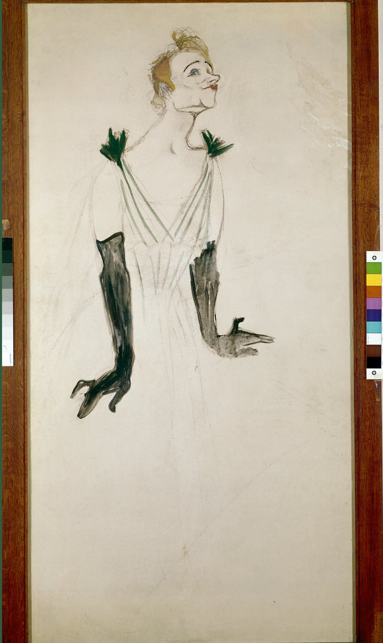 Yvette Guilbert door Henri de Toulouse Lautrec