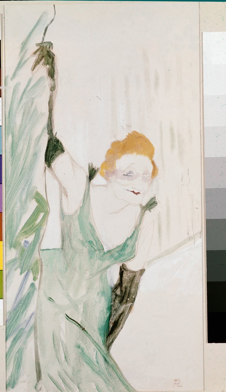 Yvette Guilbert begroet het publiek door Henri de Toulouse-Lautrec