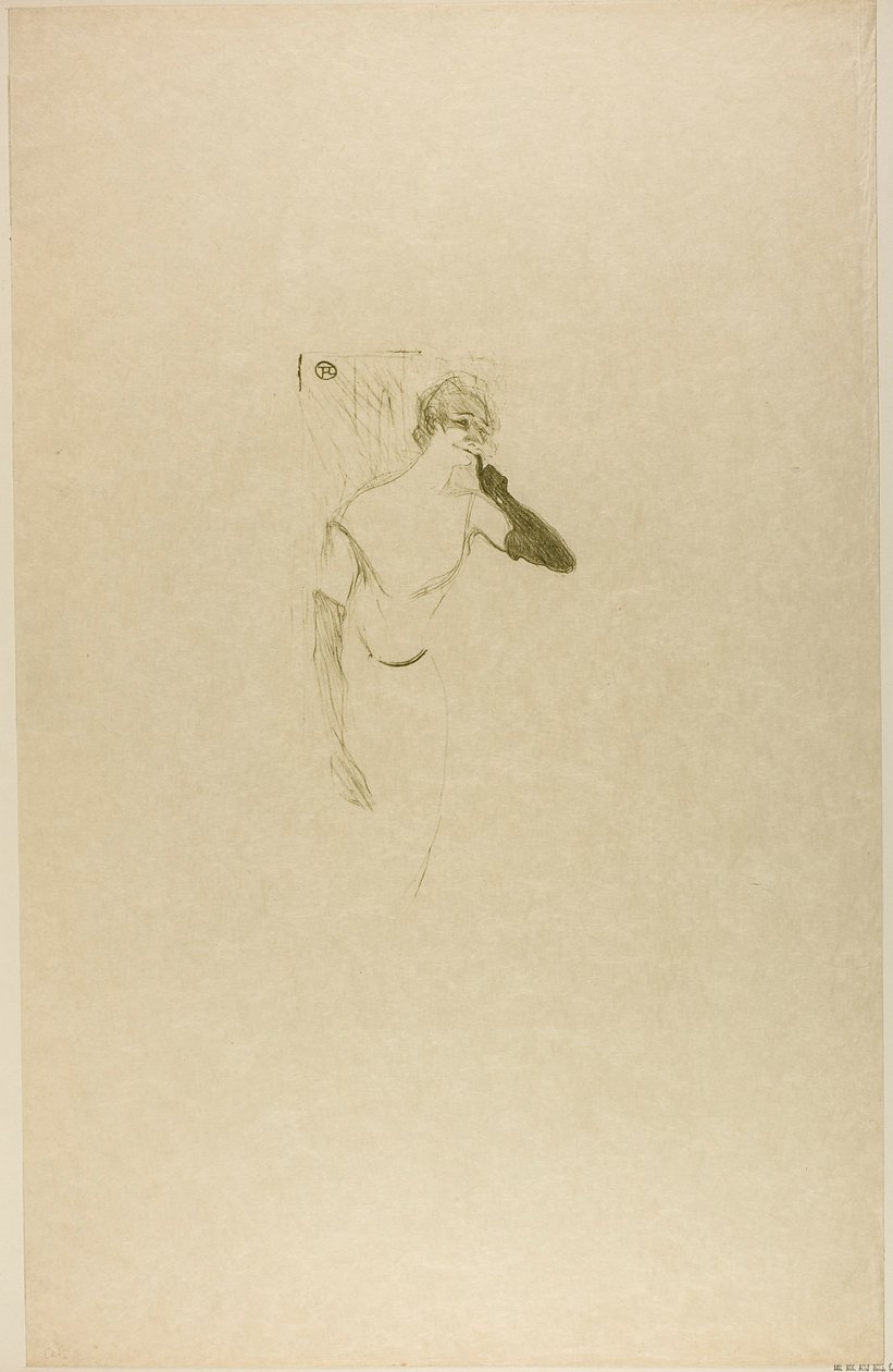 Yvette Guilbert, in Colombine à Pierrot door Henri de Toulouse-Lautrec