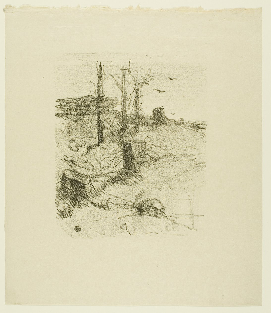Een begraafplaats in Galicië, uit Au Pied du Sinaï door Henri de Toulouse Lautrec