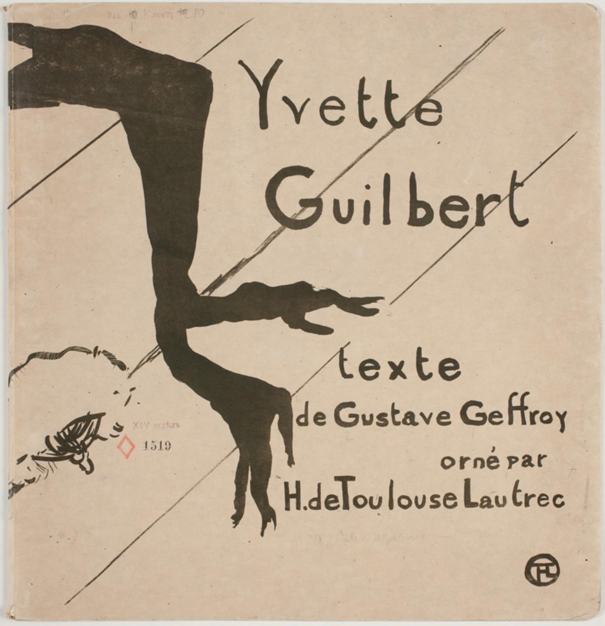Albumomslag: Yvette Guilbert door Henri de Toulouse Lautrec