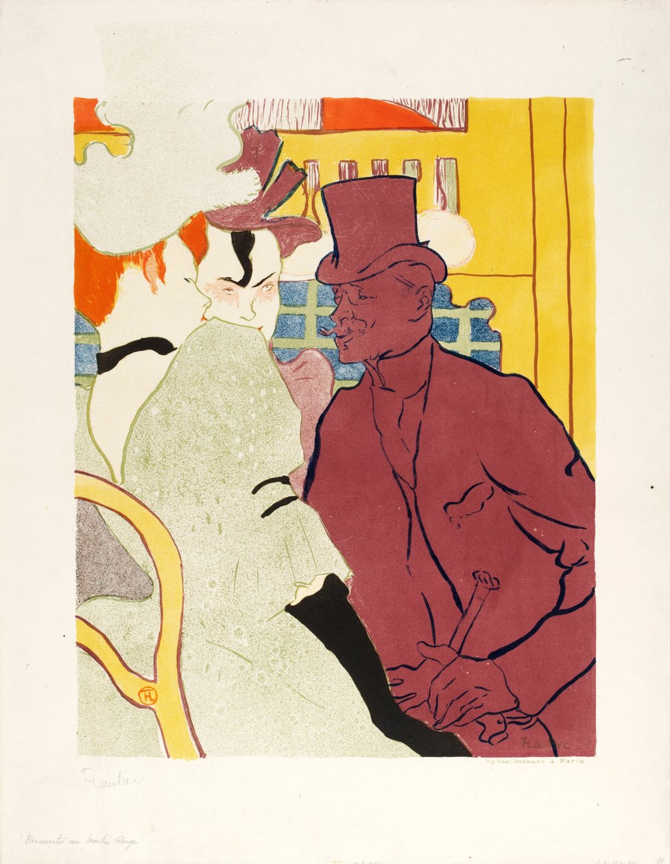 Een Engelsman in de Moulin Rouge door Henri de Toulouse Lautrec