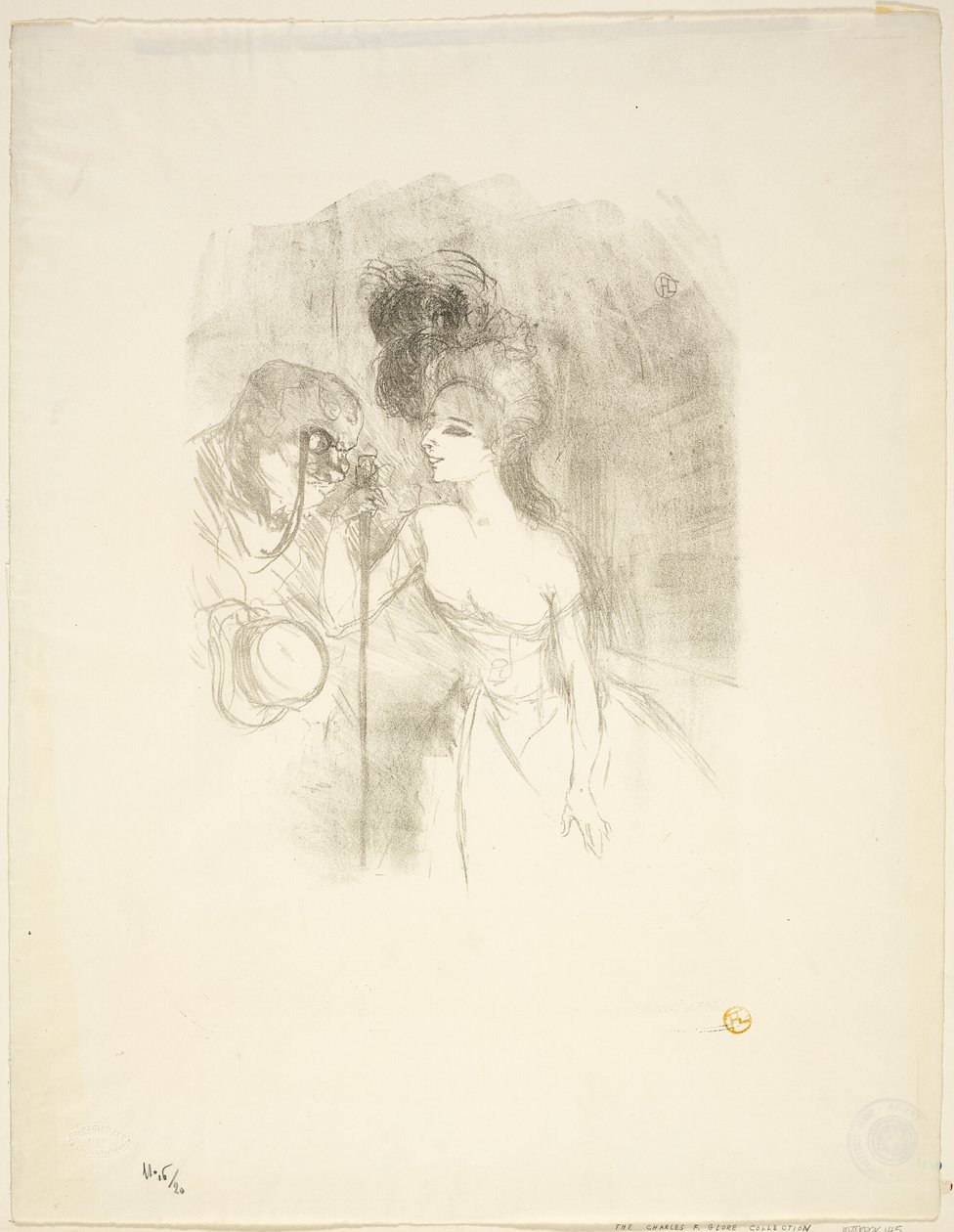 Anna Held en Baldy door Henri de Toulouse Lautrec