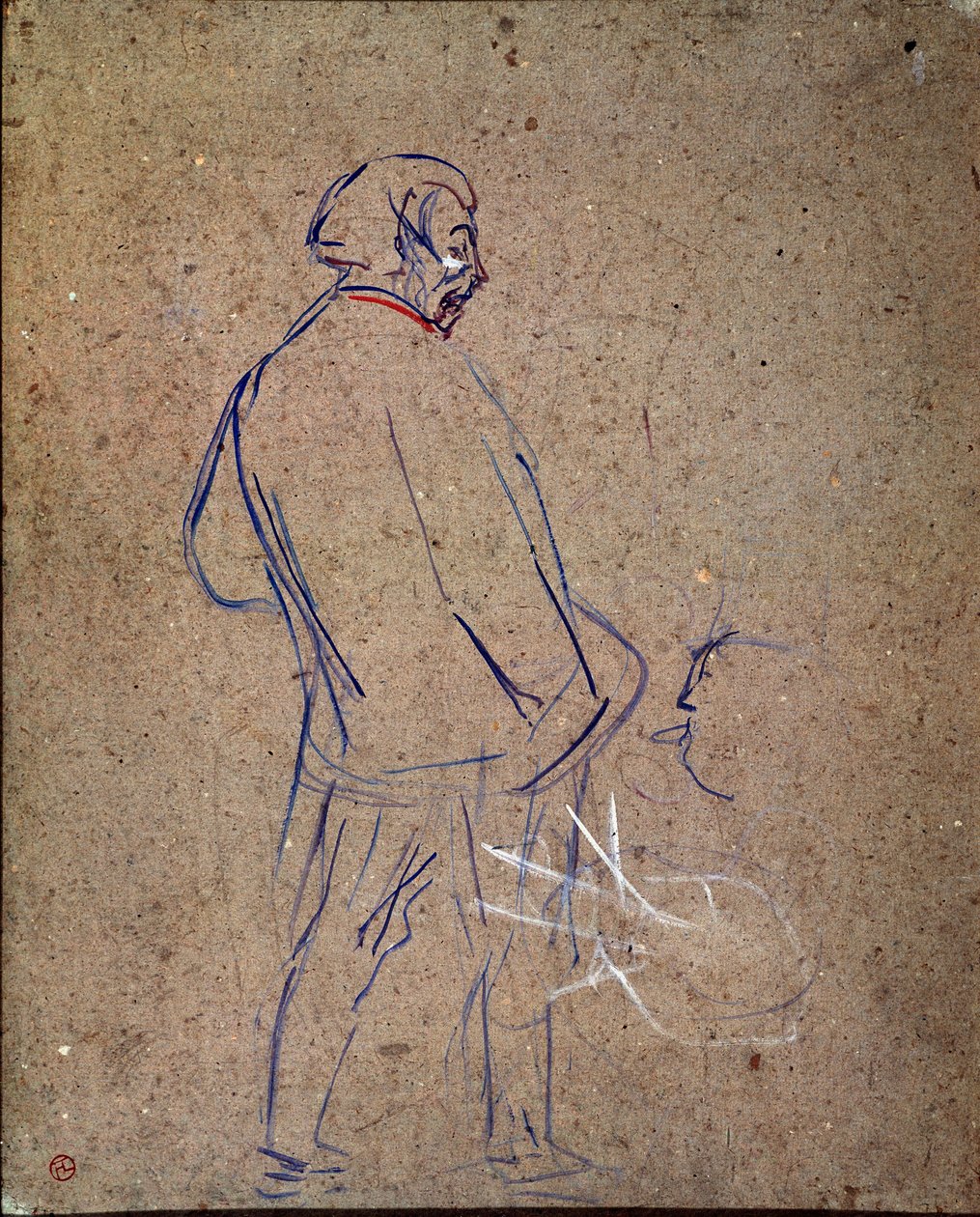 Aristide Bruant zingt in zijn cabaret door Henri de Toulouse Lautrec