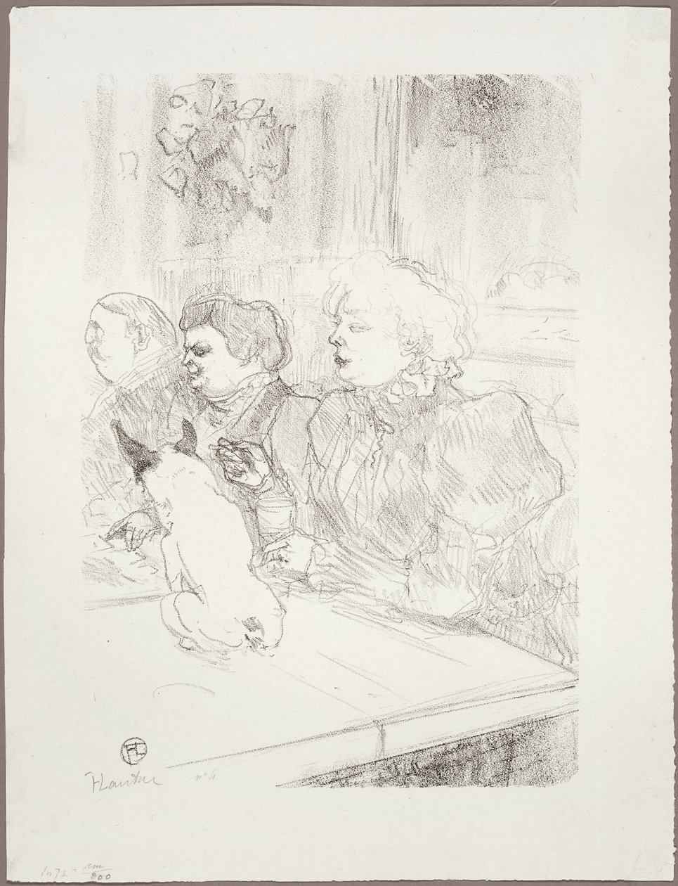 Bij La Souris, Madame Palmyre door Henri de Toulouse Lautrec