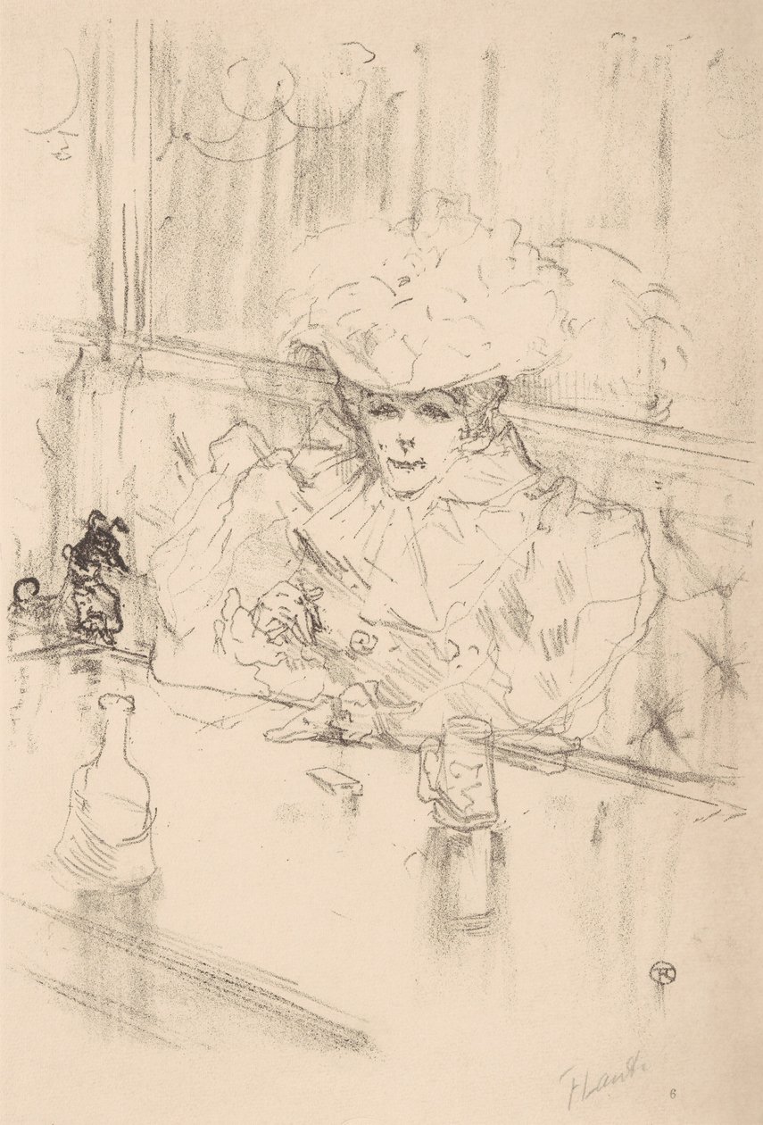 Bij de Brasserie Hanneton, 1898 door Henri de Toulouse Lautrec