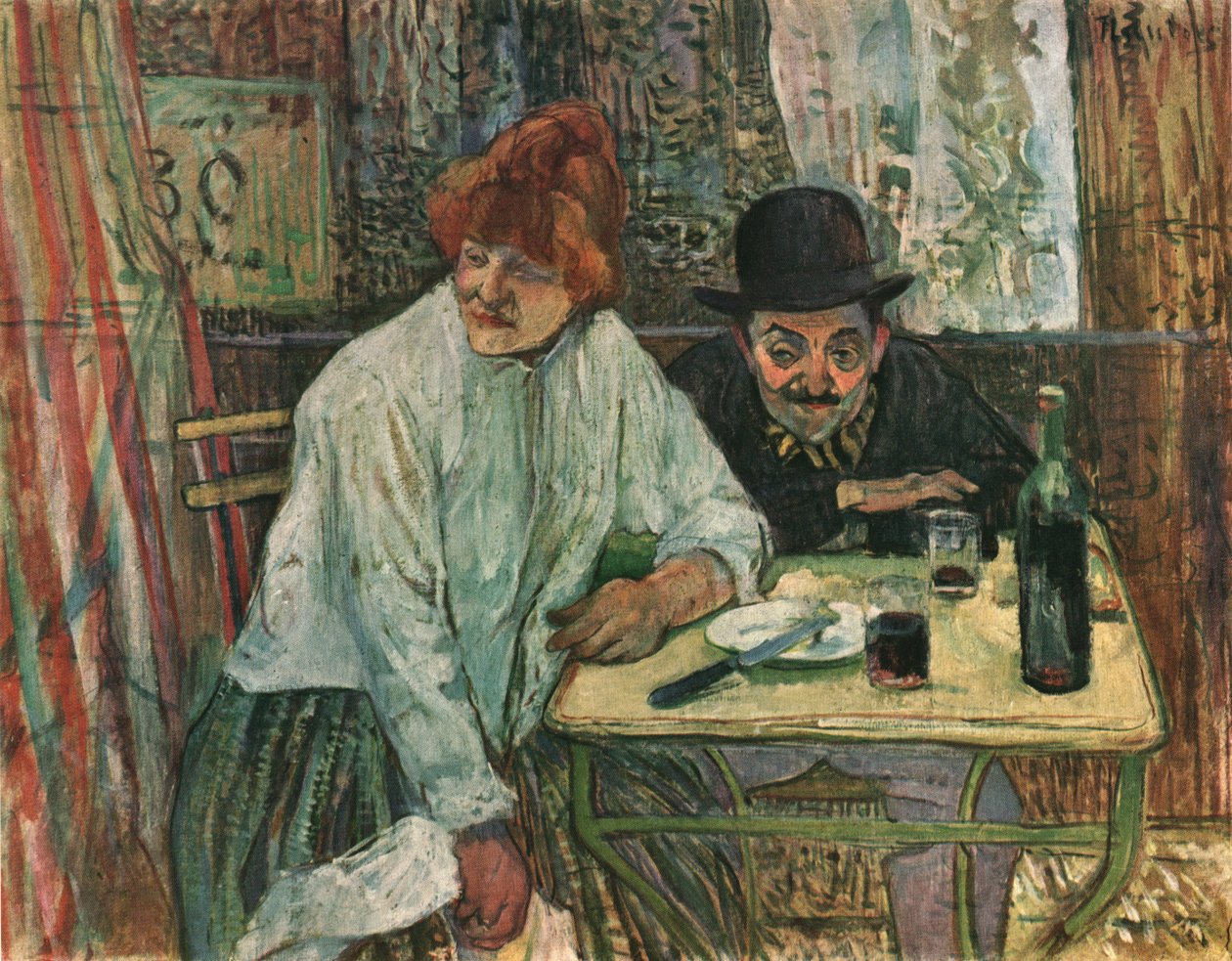 In het Café La Mie door Henri de Toulouse Lautrec
