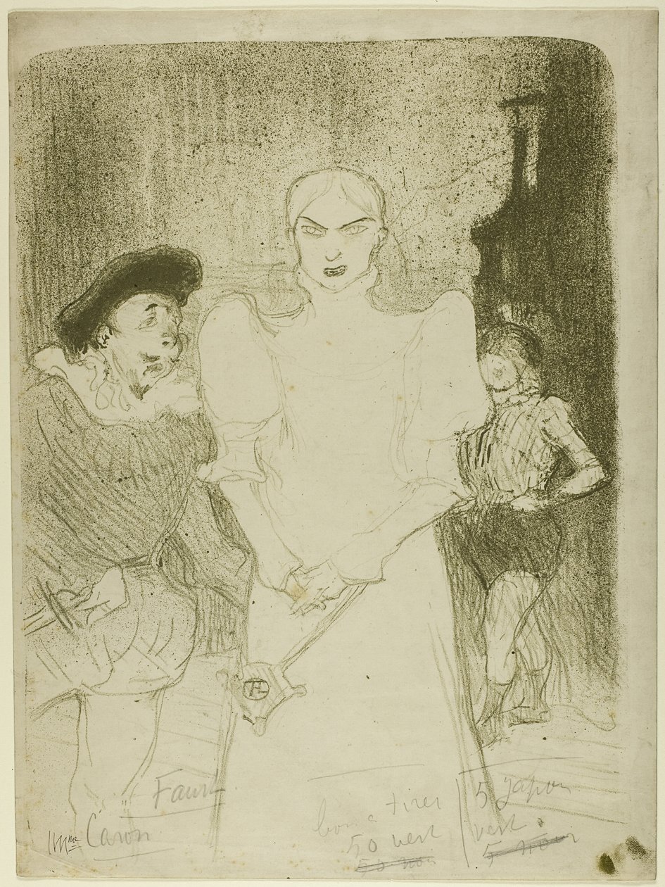 In de opera: Madame Caron in Faust door Henri de Toulouse Lautrec