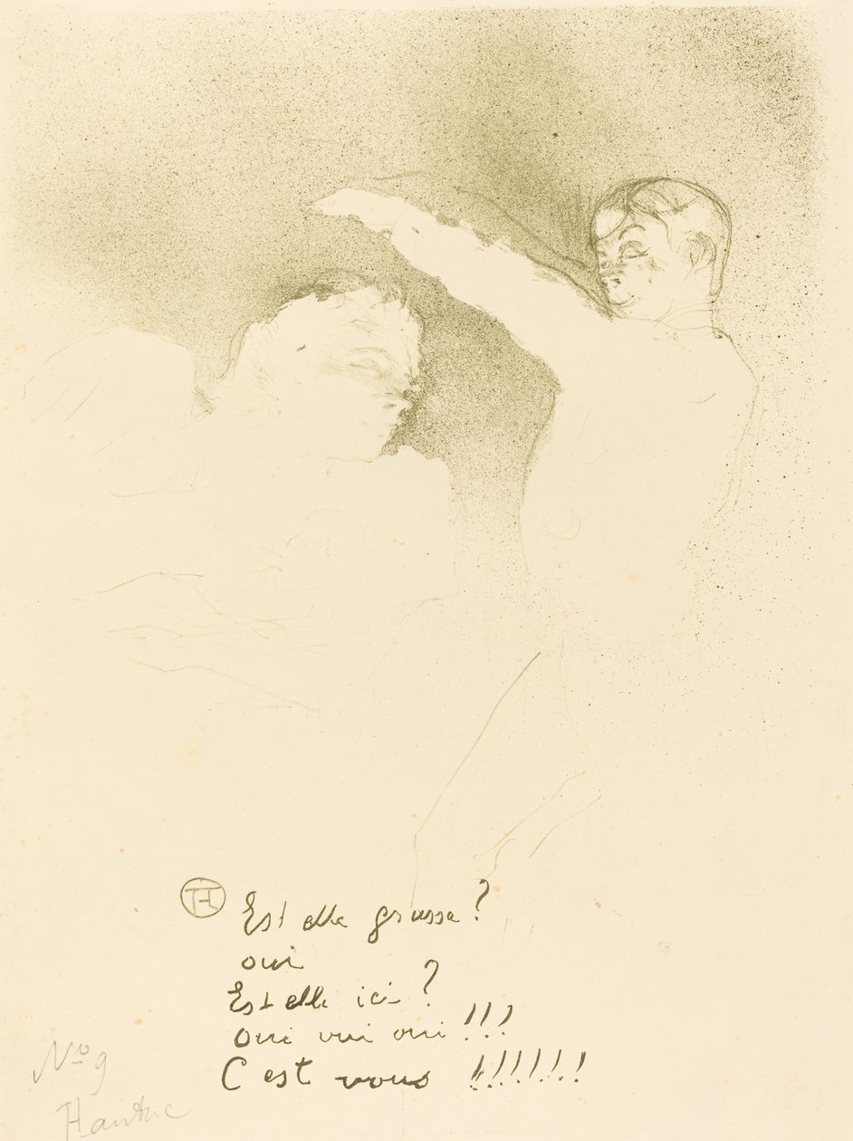 Bij de variëteiten: Mlle. Lender en Brasseur door Henri de Toulouse Lautrec