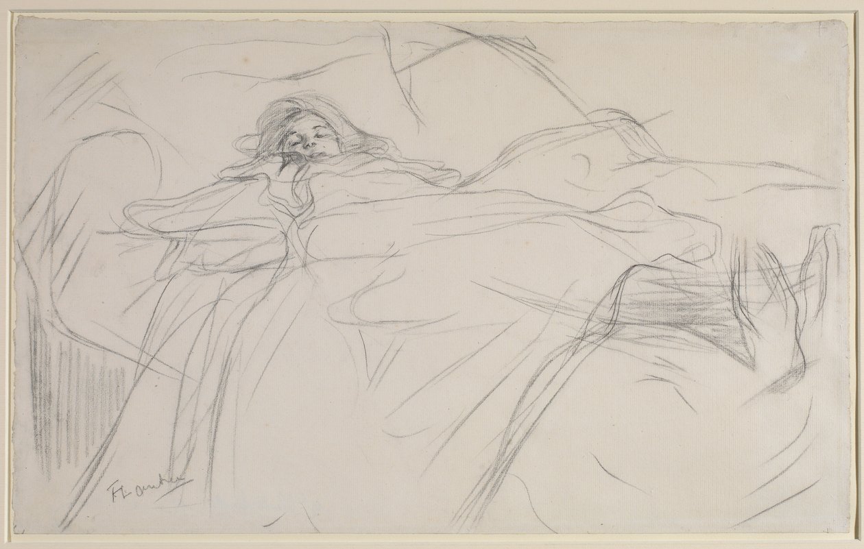 In bed, ca. 1896 door Henri de Toulouse Lautrec