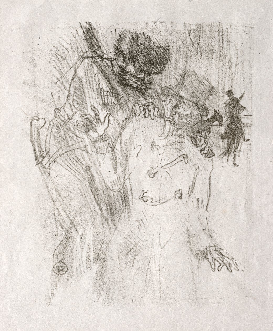 Aan de voet van de Sinaï: Arrestatie van Schlomé Fuss, 1898 door Henri de Toulouse Lautrec