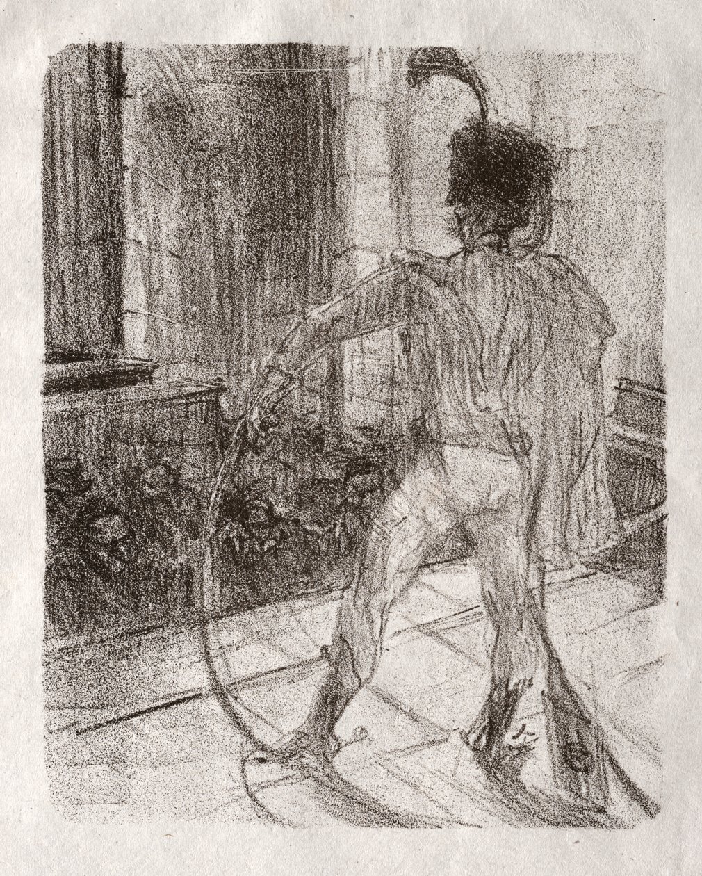 Aan de voet van de Sinaï: Schlomé Fuss in de Synagoge door Henri de Toulouse Lautrec