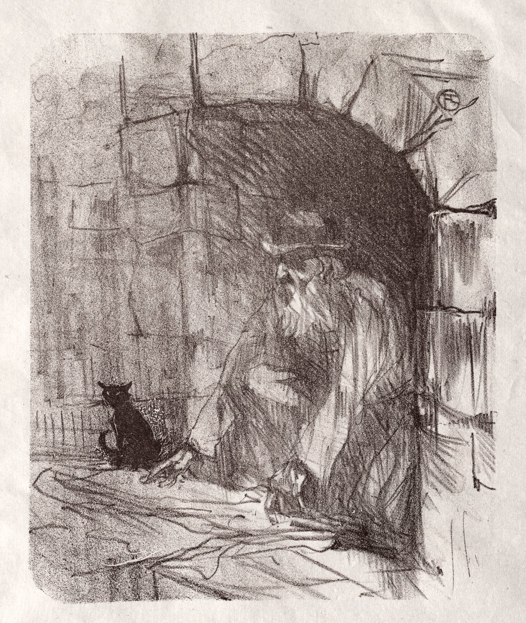 Aan de voet van de Sinaï: Een Achterkamer in Krakau, 1898 door Henri de Toulouse Lautrec
