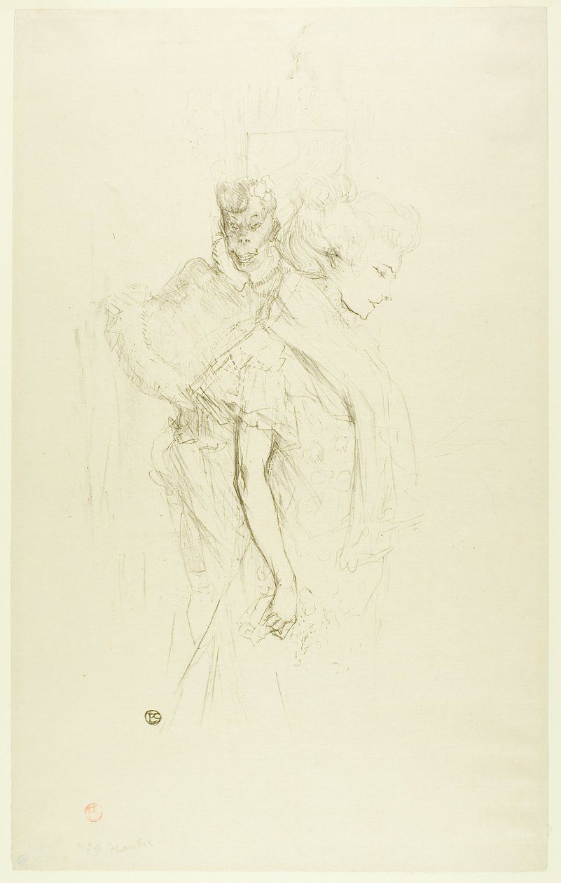 Blanche en Noire door Henri de Toulouse Lautrec