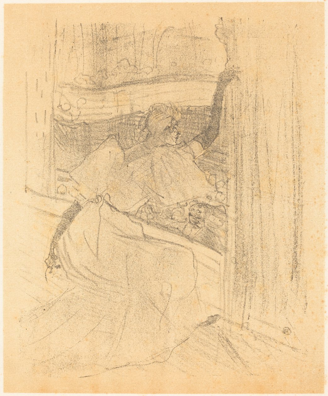 Buigen voor het Publiek (Saluant le public), 1898 door Henri de Toulouse Lautrec