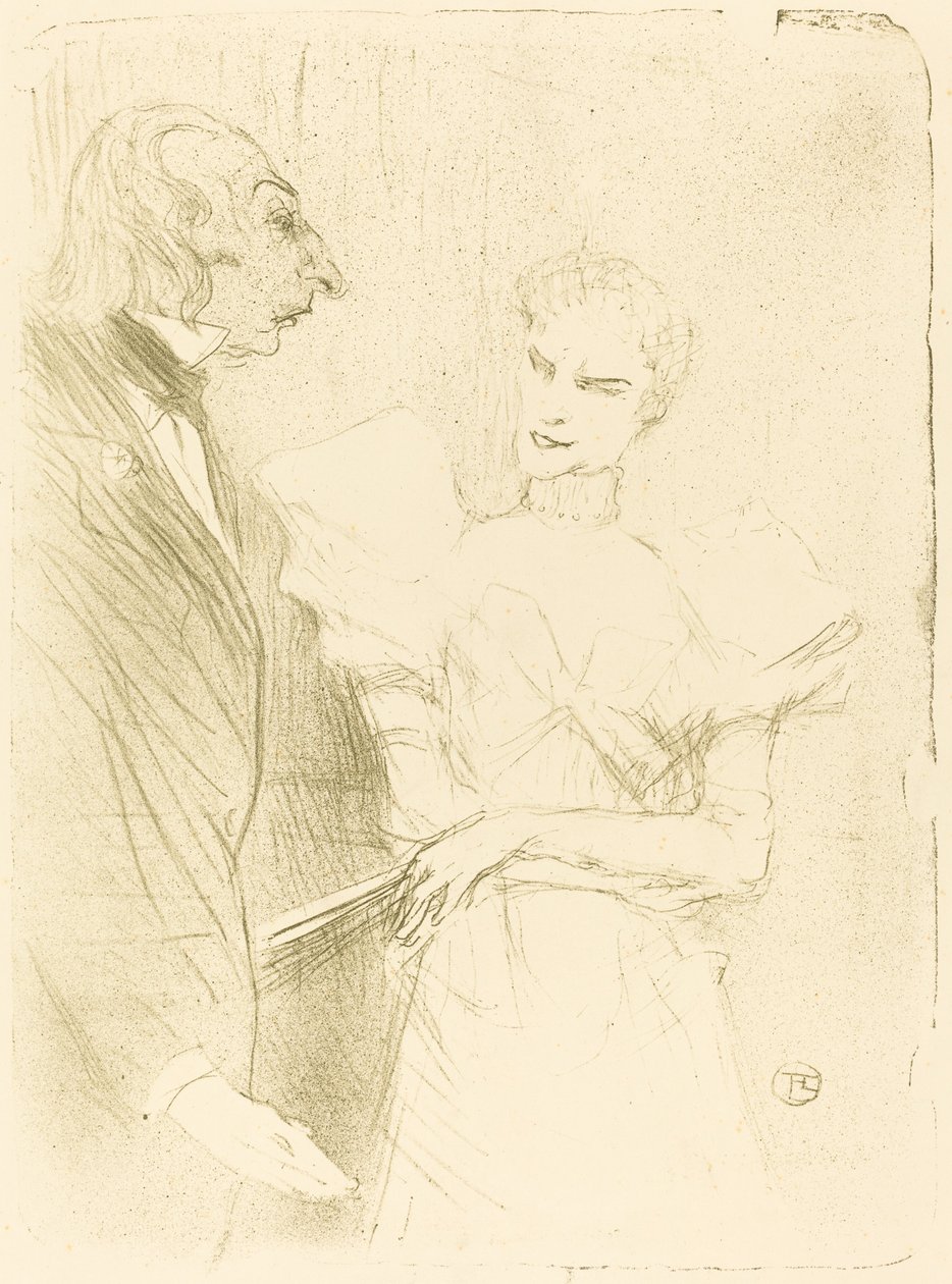 Brandes en Leloir in "Cabotins" door Henri de Toulouse Lautrec