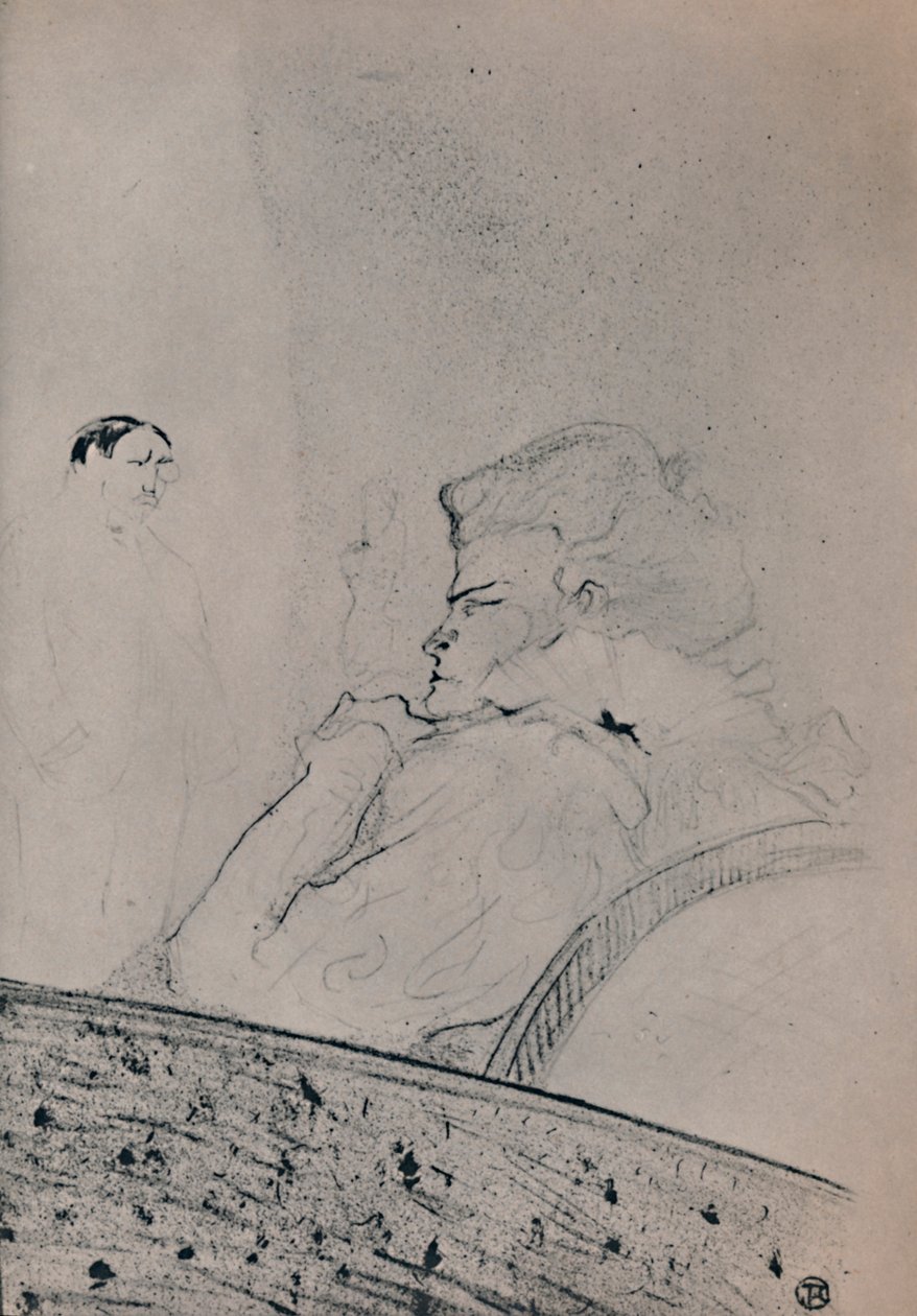 Brandes in haar kleedkamer door Henri de Toulouse Lautrec