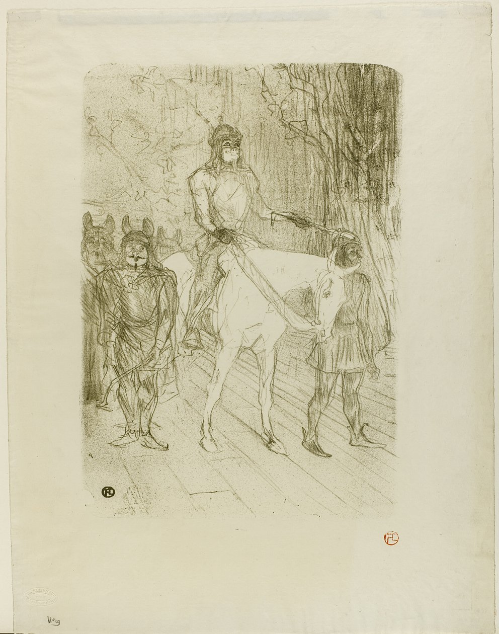 De entree van Brasseur in Chilpéric door Henri de Toulouse Lautrec