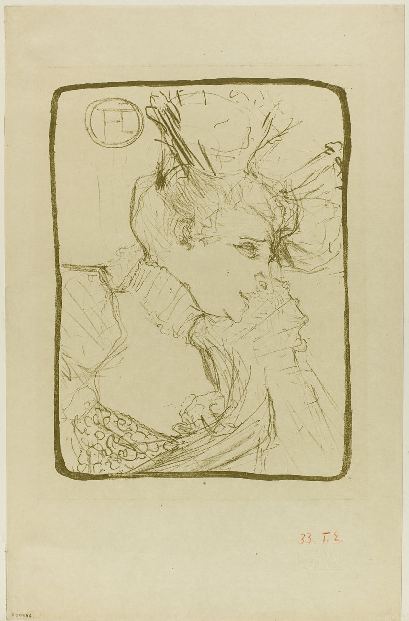 Buste van juffrouw Marcelle Lender door Henri de Toulouse-Lautrec