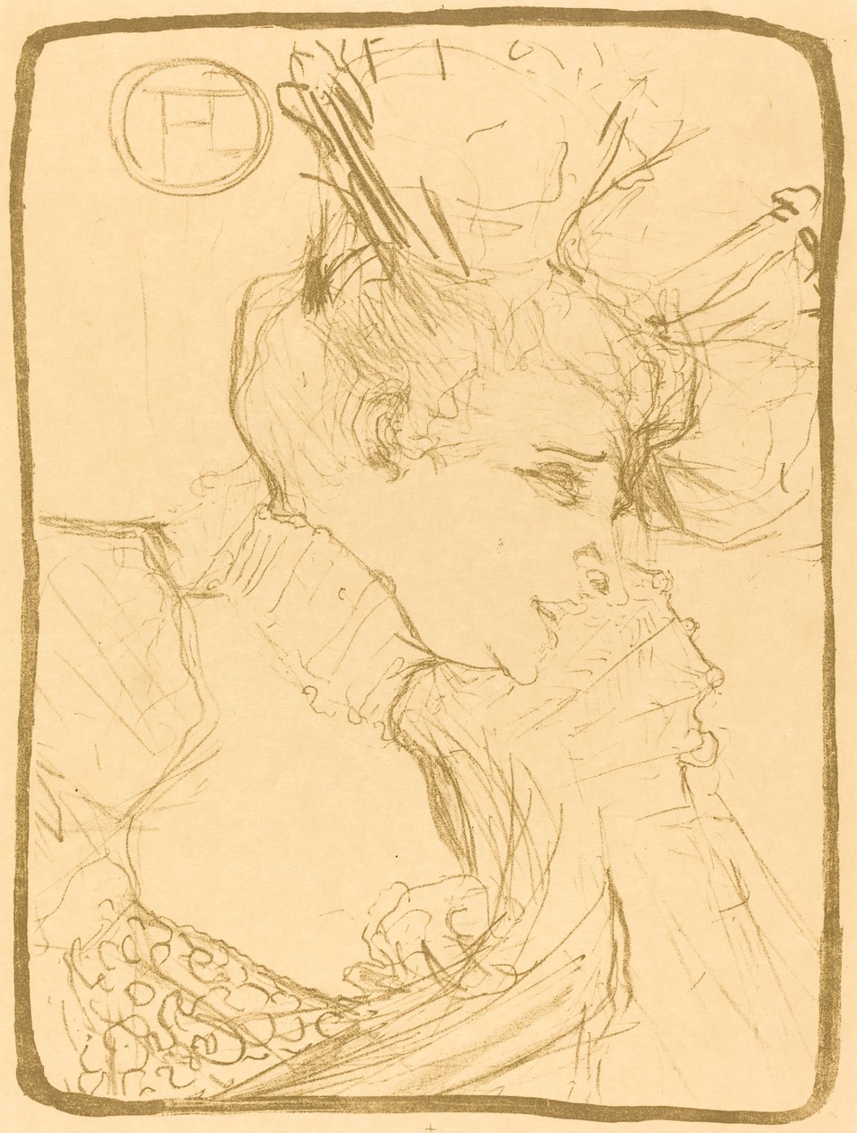 Buste van juffrouw Marcelle Lender door Henri de Toulouse-Lautrec