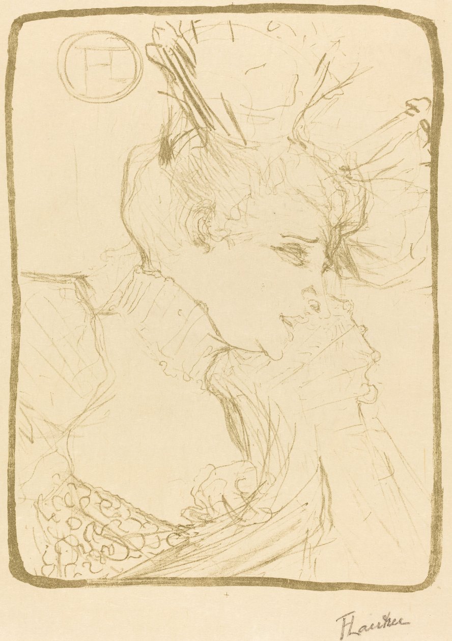 Buste van Mlle. Marcelle Lender, 1895 door Henri de Toulouse Lautrec