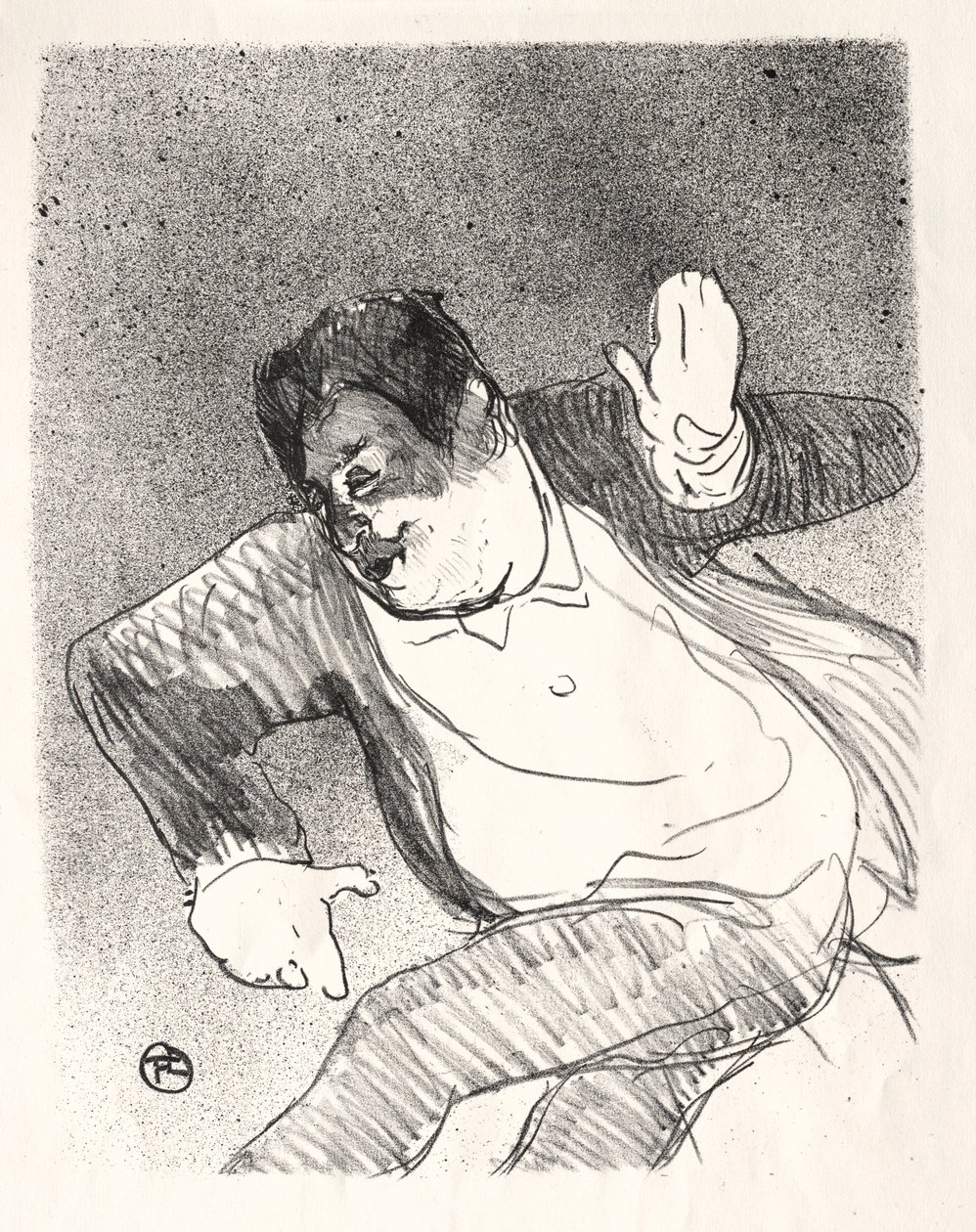 Caudieux, 1893 door Henri de Toulouse Lautrec