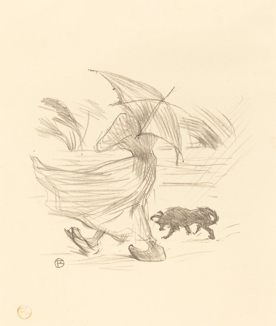 Ce que dit la pluie door Henri de Toulouse Lautrec