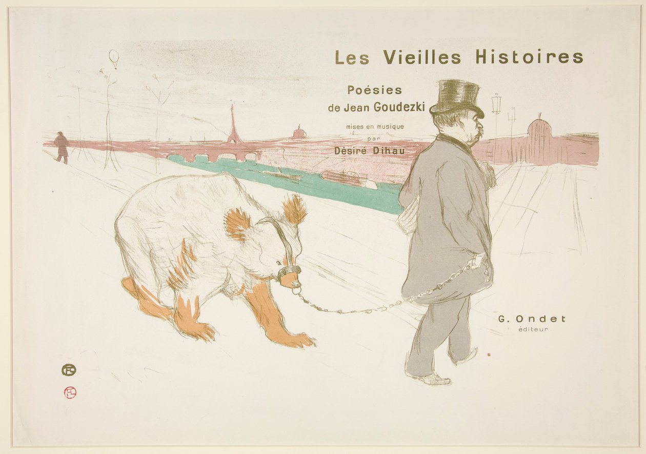 Omslag en Frontispice van Les Vieilles Histoires (De Oude Verhalen) door Henri de Toulouse Lautrec