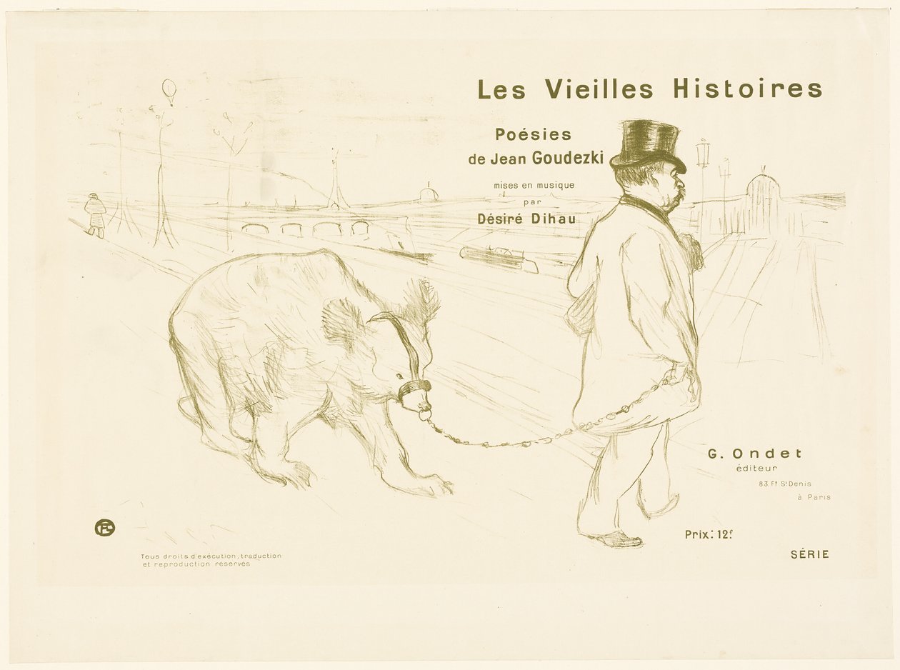 Omslag en frontispice voor Les Vieilles Histoires door Henri de Toulouse Lautrec