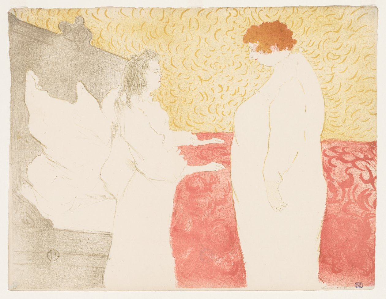 Elles: Vrouw in bed door Henri de Toulouse Lautrec